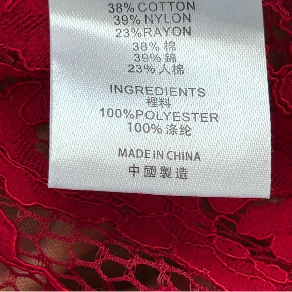 Red Lace Maxi Dress - Picture 5 of 7